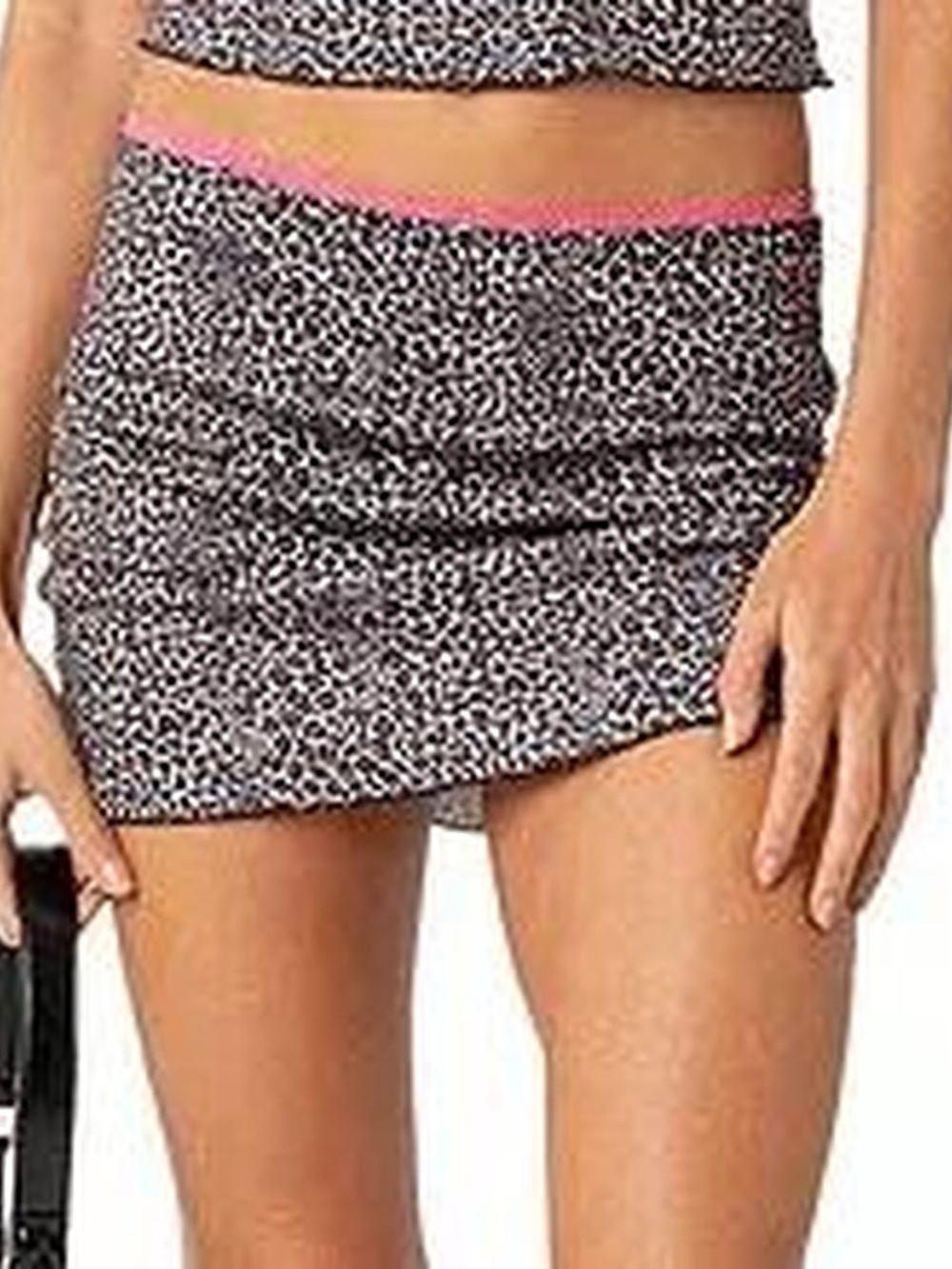 Edikted Lele Animal Print Skirt